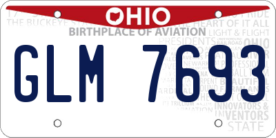 OH license plate GLM7693