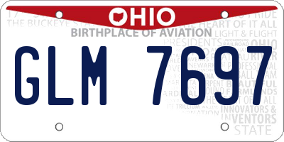 OH license plate GLM7697