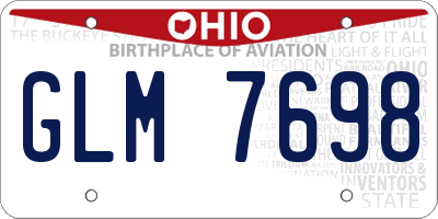 OH license plate GLM7698