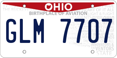 OH license plate GLM7707