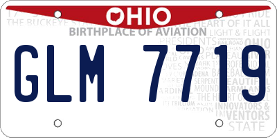 OH license plate GLM7719