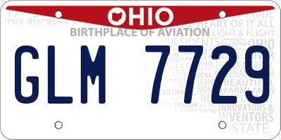 OH license plate GLM7729