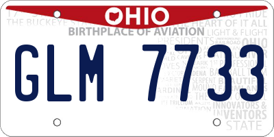 OH license plate GLM7733