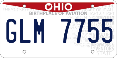 OH license plate GLM7755