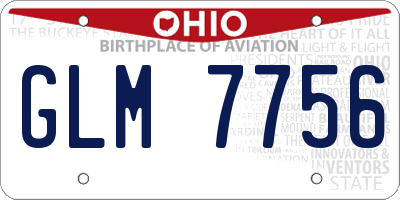 OH license plate GLM7756