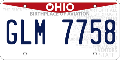 OH license plate GLM7758