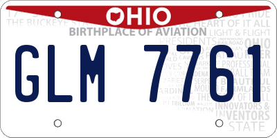OH license plate GLM7761