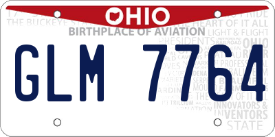 OH license plate GLM7764