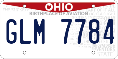 OH license plate GLM7784