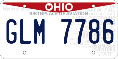 OH license plate GLM7786