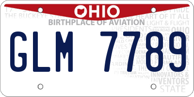 OH license plate GLM7789