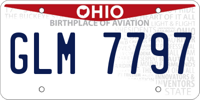 OH license plate GLM7797