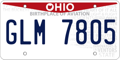 OH license plate GLM7805