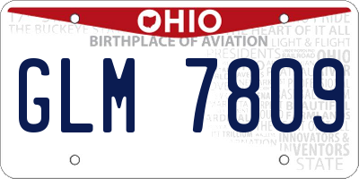 OH license plate GLM7809