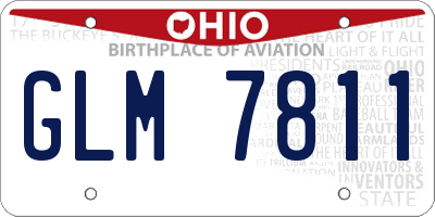 OH license plate GLM7811