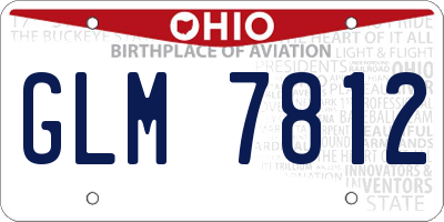 OH license plate GLM7812