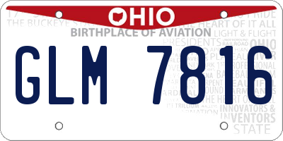 OH license plate GLM7816