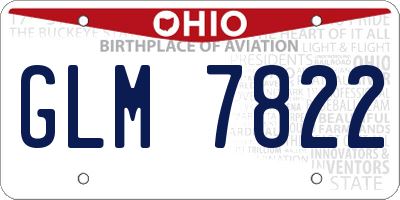 OH license plate GLM7822