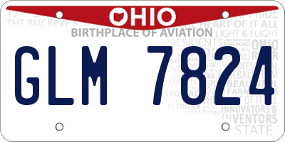 OH license plate GLM7824