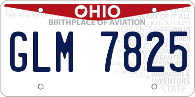 OH license plate GLM7825