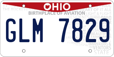 OH license plate GLM7829