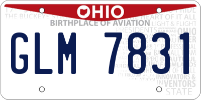 OH license plate GLM7831