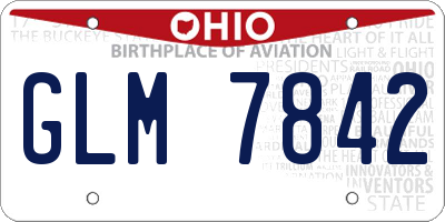 OH license plate GLM7842