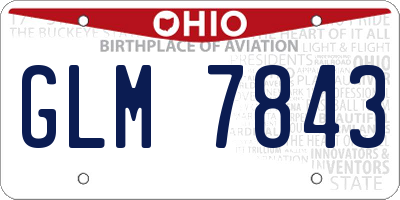 OH license plate GLM7843