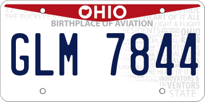 OH license plate GLM7844
