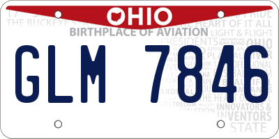 OH license plate GLM7846