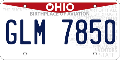 OH license plate GLM7850
