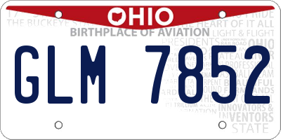 OH license plate GLM7852