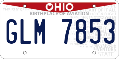 OH license plate GLM7853