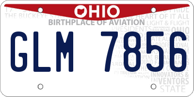 OH license plate GLM7856