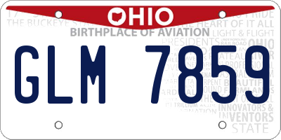 OH license plate GLM7859