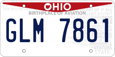 OH license plate GLM7861