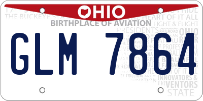 OH license plate GLM7864