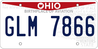 OH license plate GLM7866