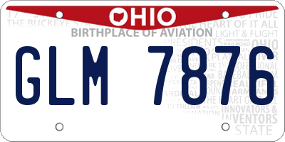 OH license plate GLM7876