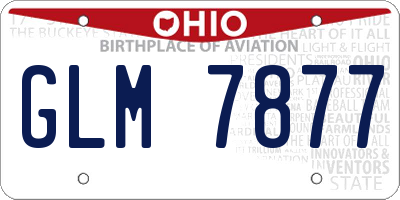 OH license plate GLM7877
