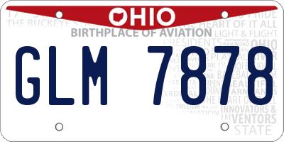OH license plate GLM7878