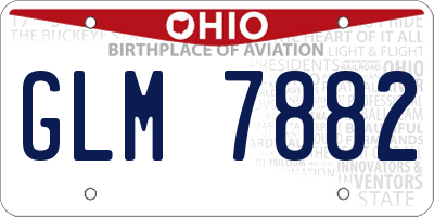 OH license plate GLM7882
