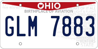 OH license plate GLM7883