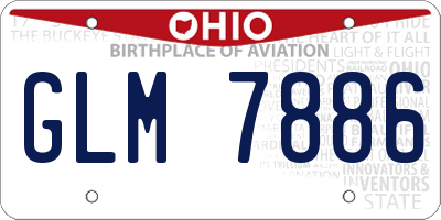 OH license plate GLM7886