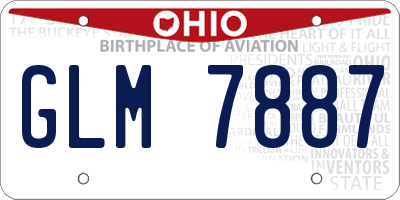 OH license plate GLM7887