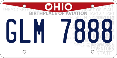 OH license plate GLM7888