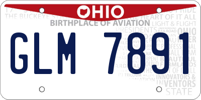 OH license plate GLM7891