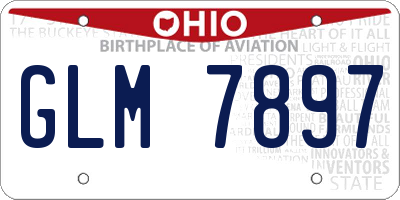 OH license plate GLM7897