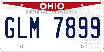 OH license plate GLM7899