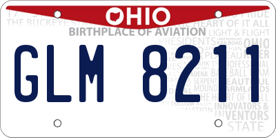 OH license plate GLM8211